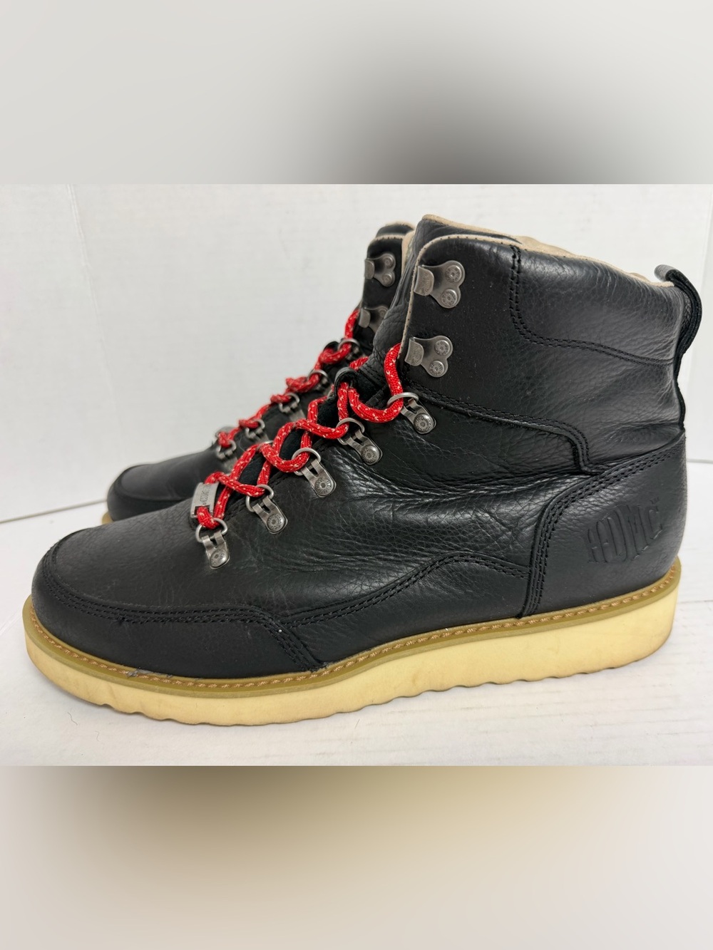 Harley Davidson Men's Salter Black Leather Motorcycle Boots D93647 Size 12 Guc